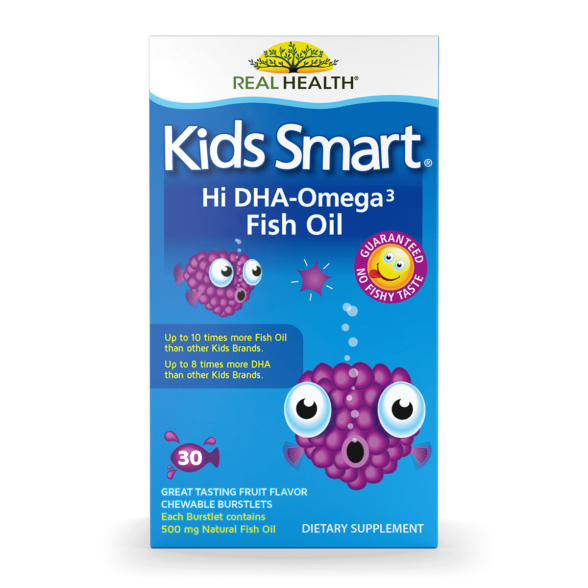 Kids Smart Hi DHA Omega-3 Fish Oil Chewable Burstlets – 30ct