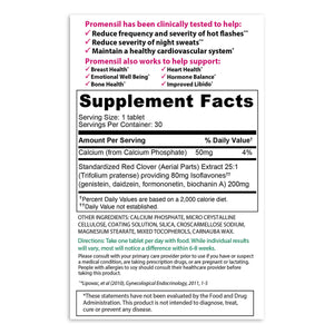 Promensil Menopause Support Tablets - 30ct Supplement Facts