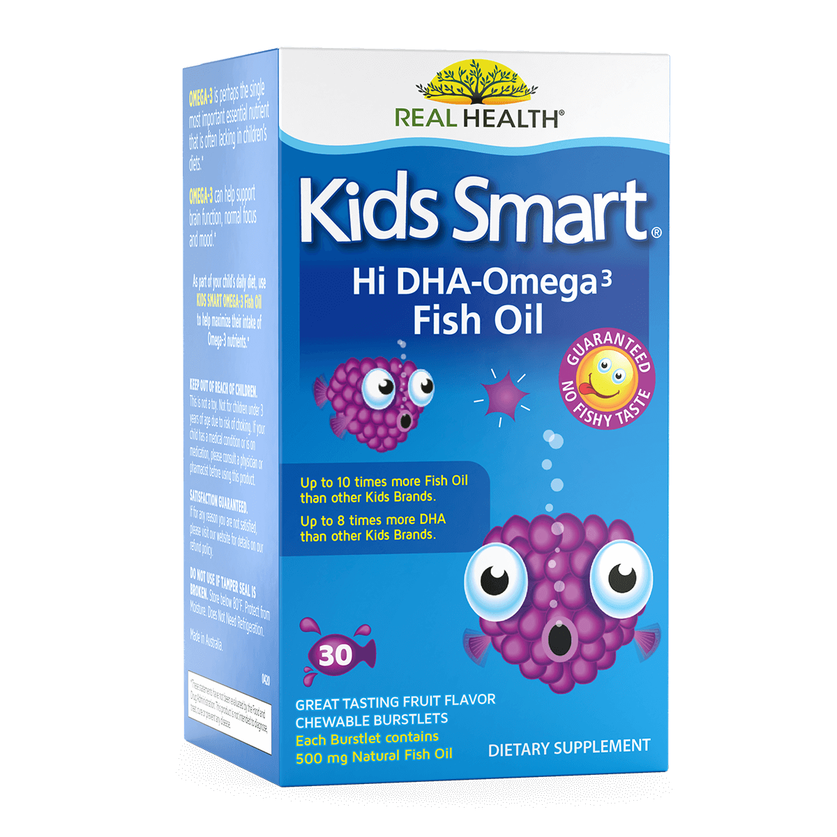 Kids Smart Hi DHA Omega-3 Fish Oil Chewable Burstlets – 30ct – Real Health  Labs