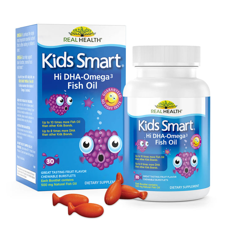 Kids Smart Hi DHA Omega-3 Fish Oil Chewable Burstlets – 30ct